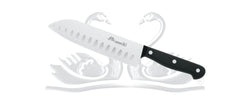 סכין סנטוקו עם חריצים ידית שחורה תוצרת איטליה