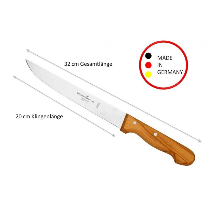סכין בשר ידית עץ זית תוצרת גרמניה