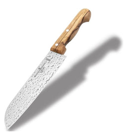 סכין סנטוקו ידית עץ זית